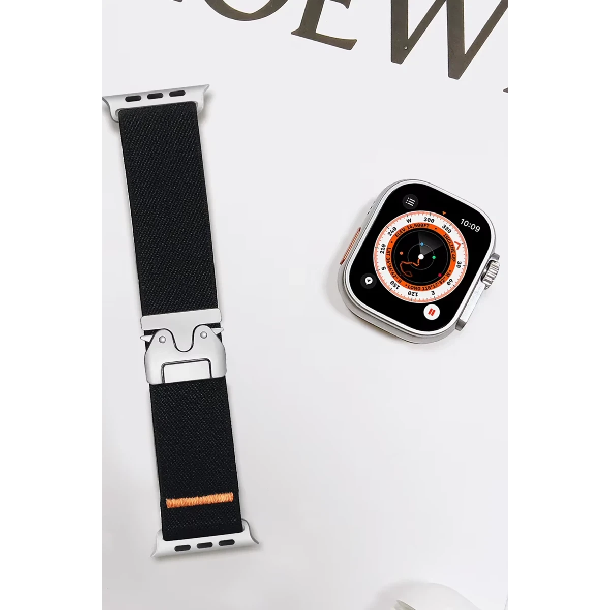 Newface Apple Watch 42mm Forest Kumaş Kordon - Siyah — görsel 4
