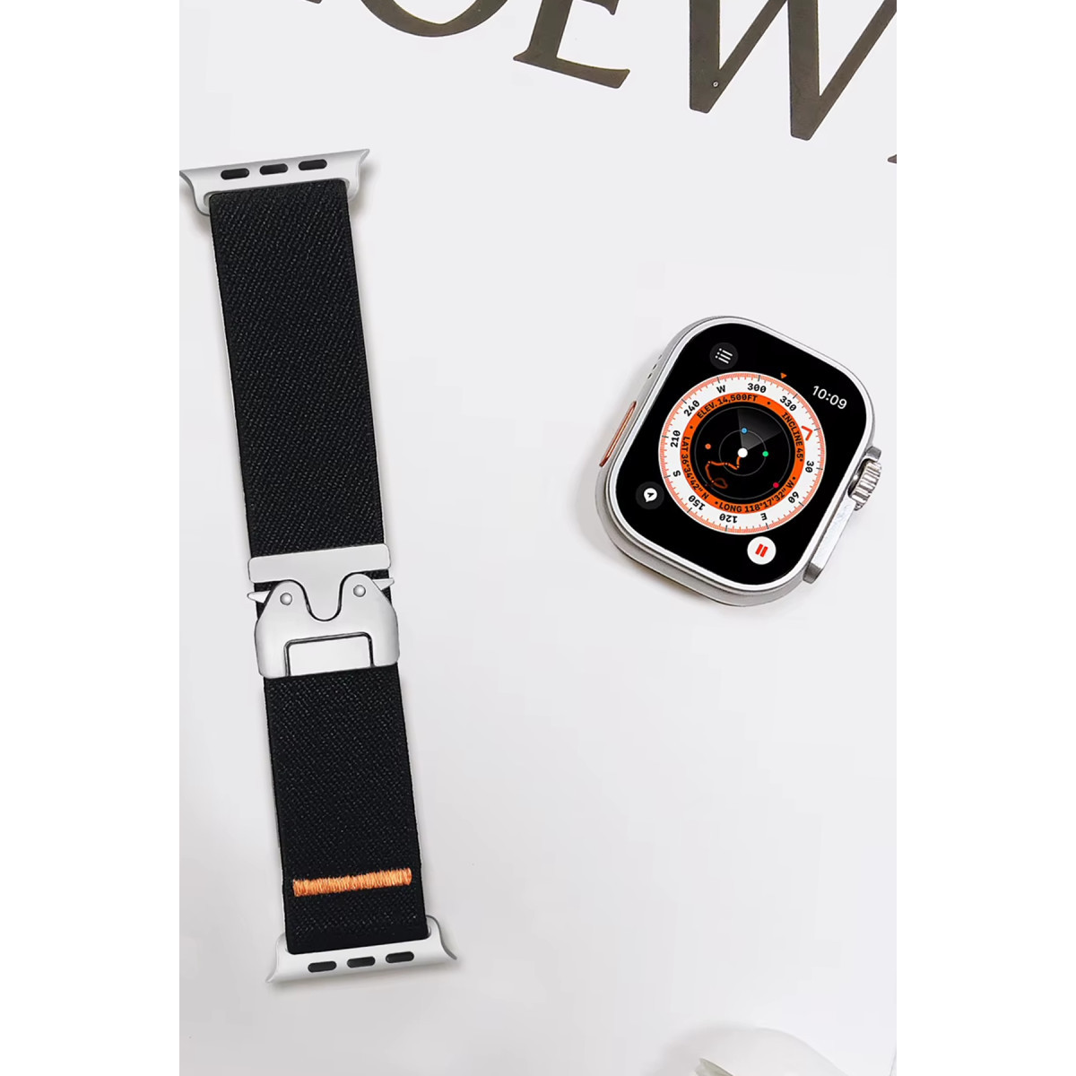 Newface Apple Watch 42mm Forest Kumaş Kordon - Siyah — görsel 6