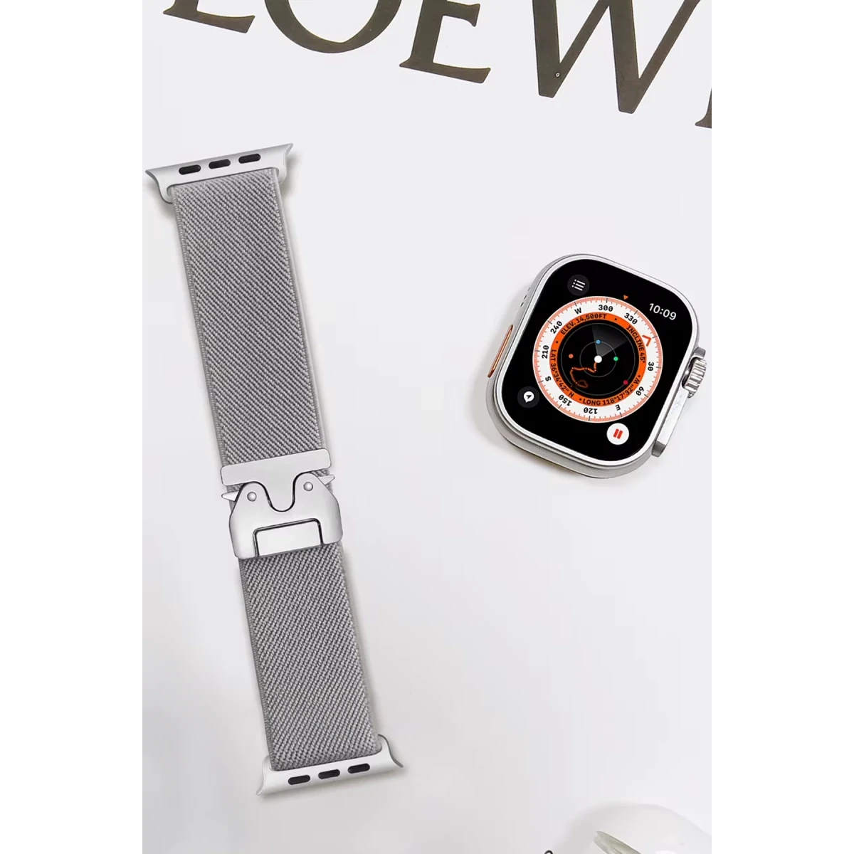 Apple Watch 42mm Forest Kumaş Kordon - Titan Gri