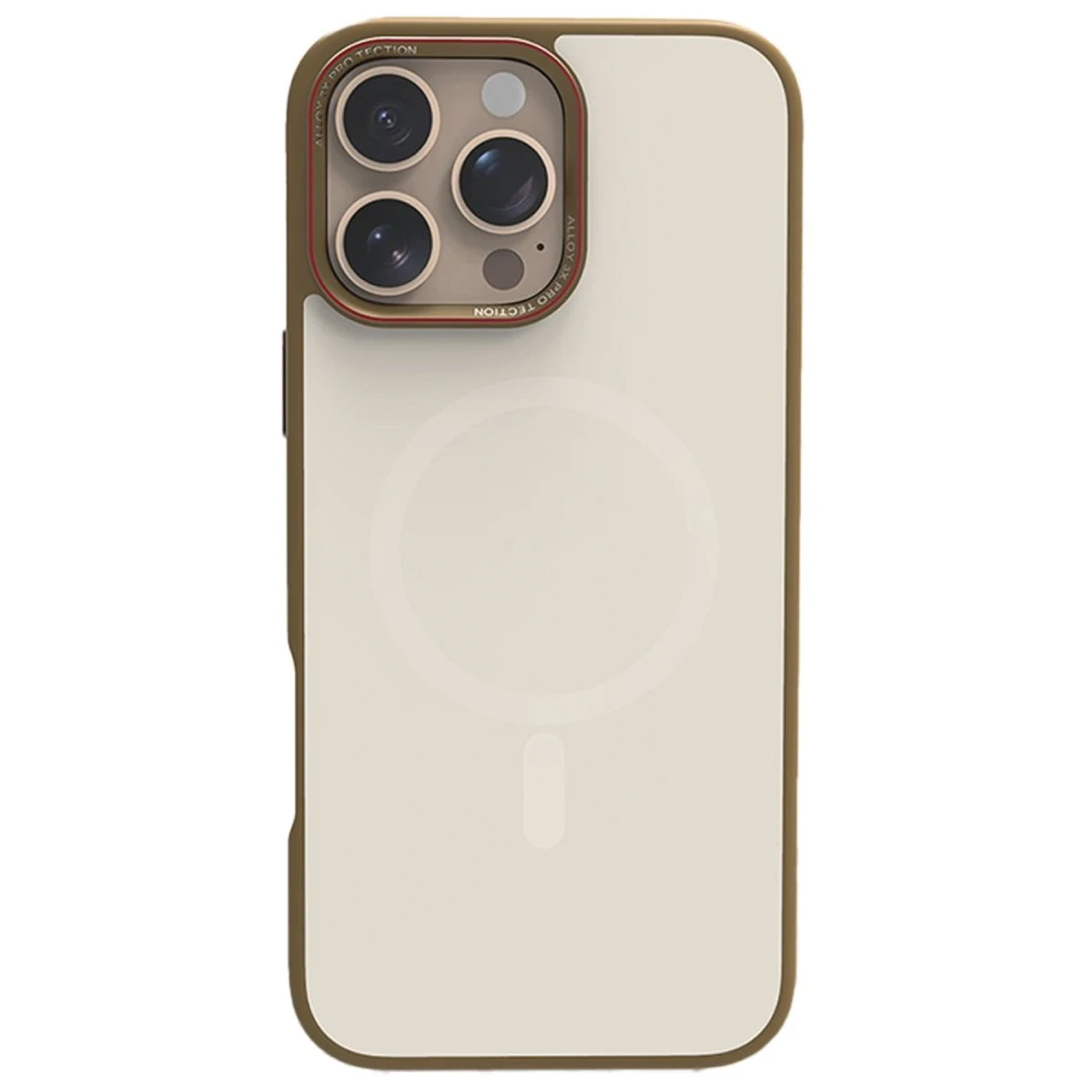 URR Apple iPhone 16 Pro Max Matte Pure Glass Magsafe Kapak - Gold