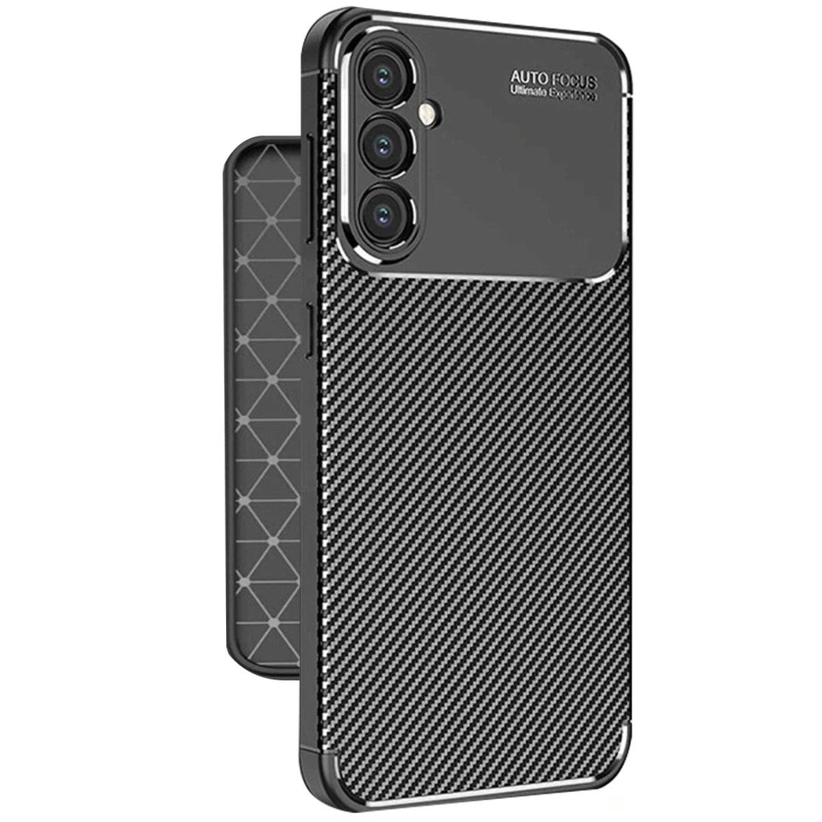 Newface Samsung Galaxy A56 Kılıf Auto Focus Karbon Kapak - Siyah — görsel 7