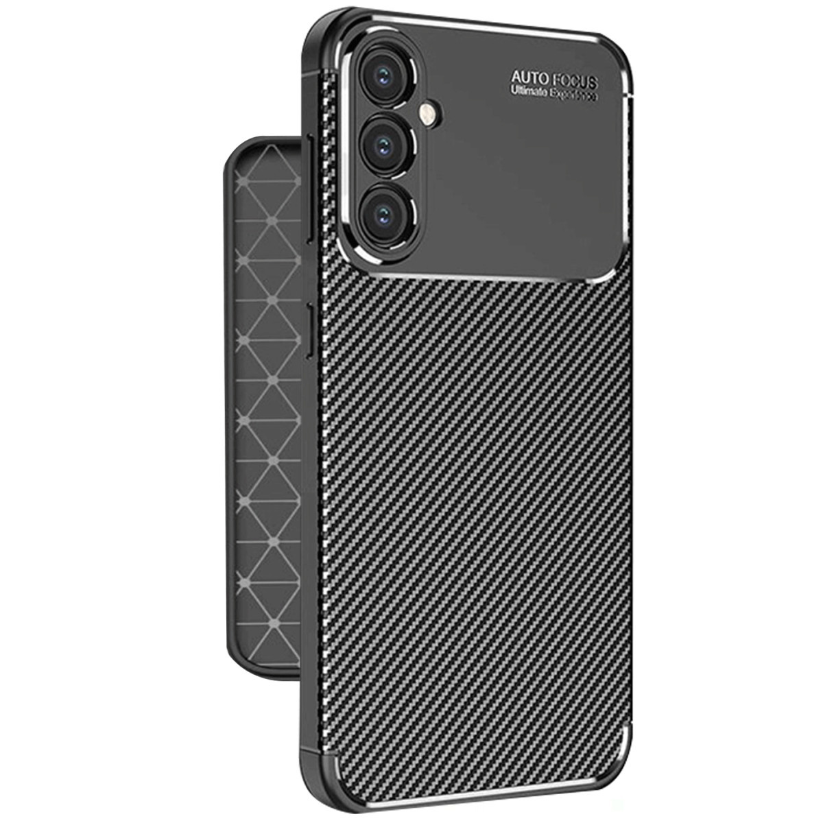 Newface Samsung Galaxy A56 Kılıf Auto Focus Karbon Kapak - Siyah — görsel 11