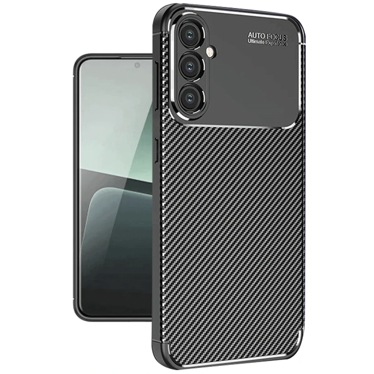 Newface Samsung Galaxy A56 Kılıf Auto Focus Karbon Kapak - Siyah — görsel 8