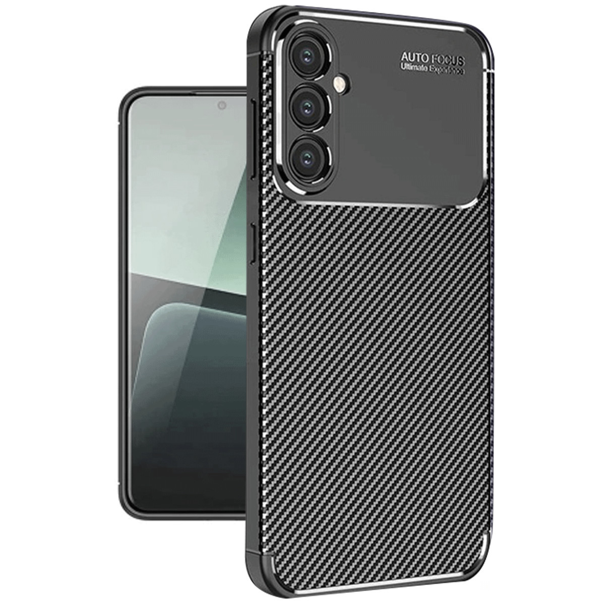 Newface Samsung Galaxy A56 Kılıf Auto Focus Karbon Kapak - Siyah — görsel 12