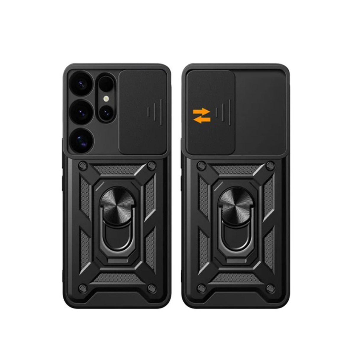 Newface Samsung Galaxy S25 Ultra Kılıf Pars Lens Yüzüklü Silikon - Siyah — görsel 8