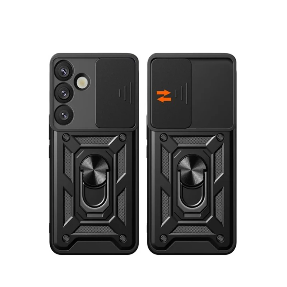 Newface Samsung Galaxy S25 Plus Kılıf Pars Lens Yüzüklü Silikon - Siyah — görsel 5