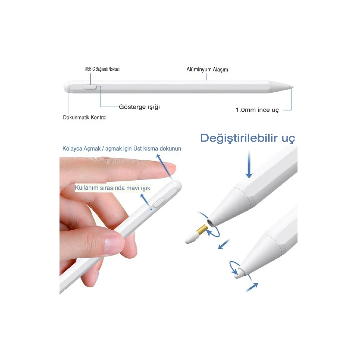 Newface Dokunmatik Stylus Kalem Pen 132 — görsel 12