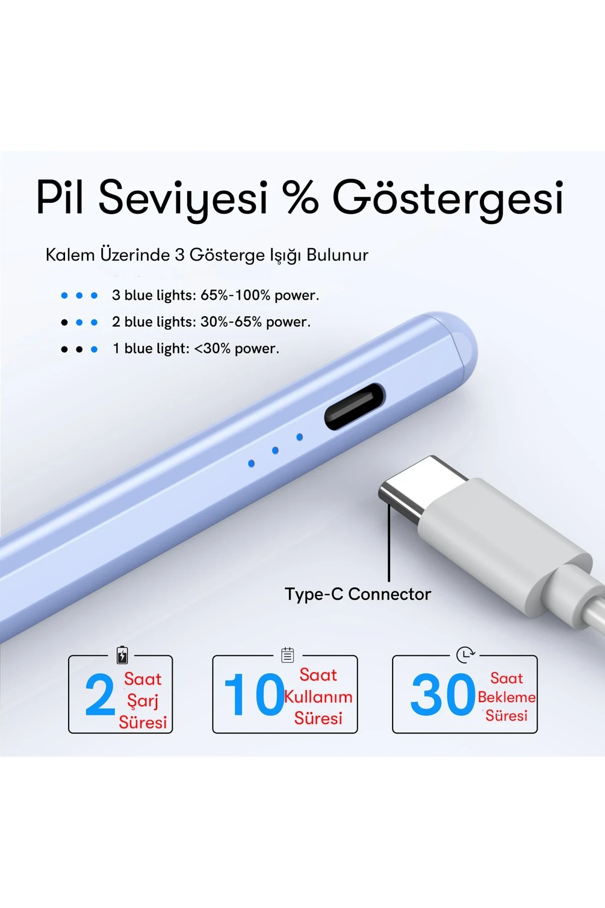 Newface Pen 130 Universal Dokunmatik Stylus Kalem - Beyaz — görsel 3