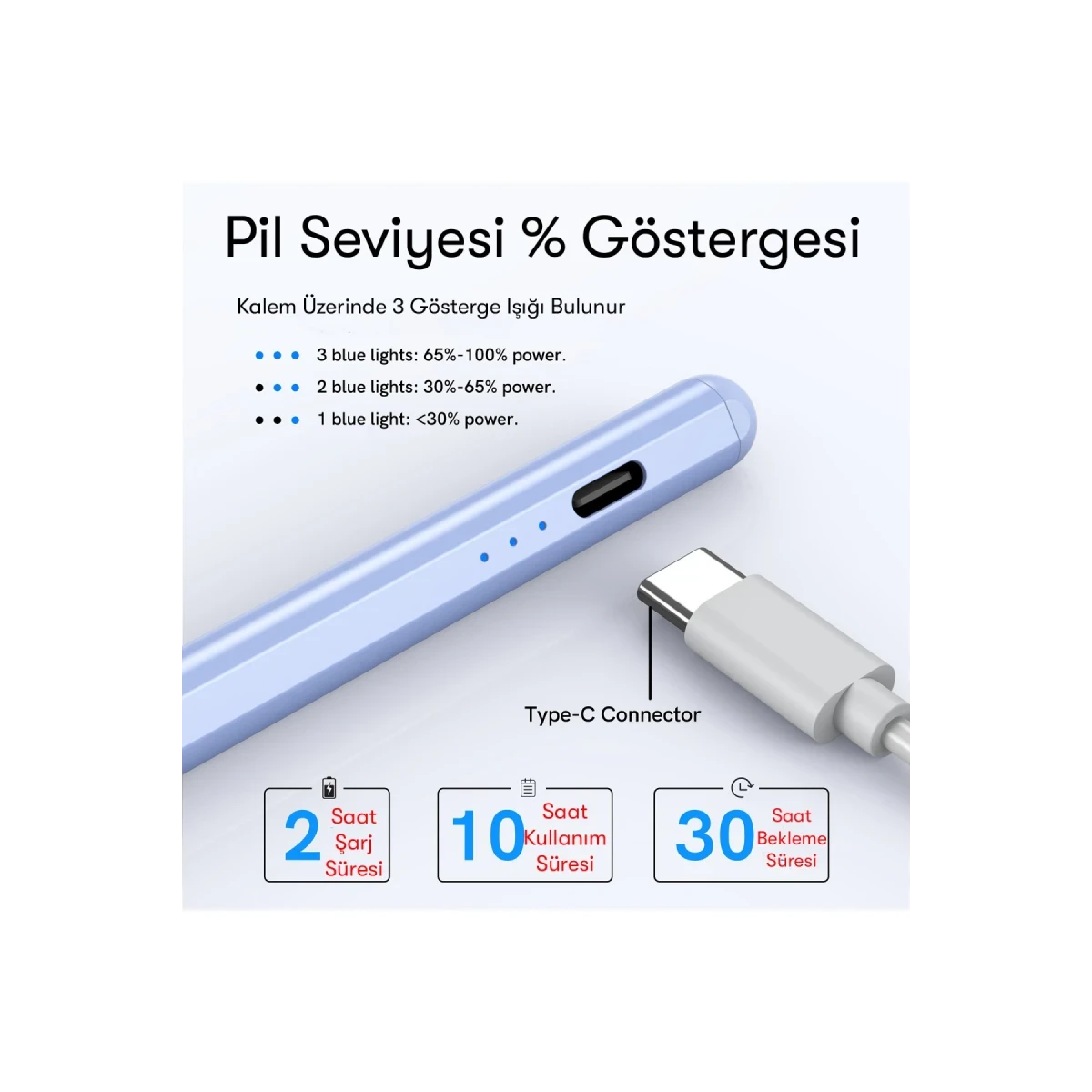 Newface Pen 130 Universal Dokunmatik Stylus Kalem - Beyaz — görsel 9