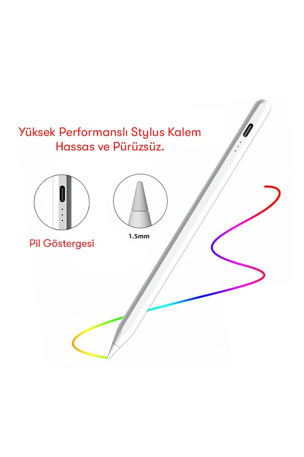 Newface Pen 130 Universal Dokunmatik Stylus Kalem - Beyaz — görsel 6