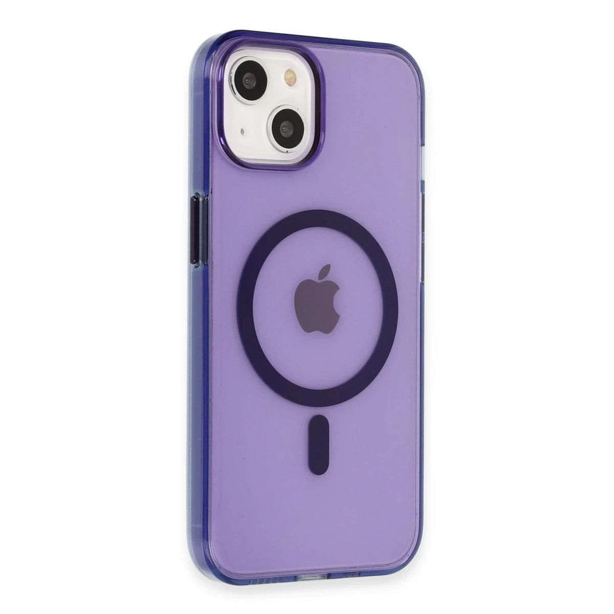Newface Apple iPhone 14 Kılıf Tron Şeffaf Magsafe Kapak - Derin Mor — görsel 8