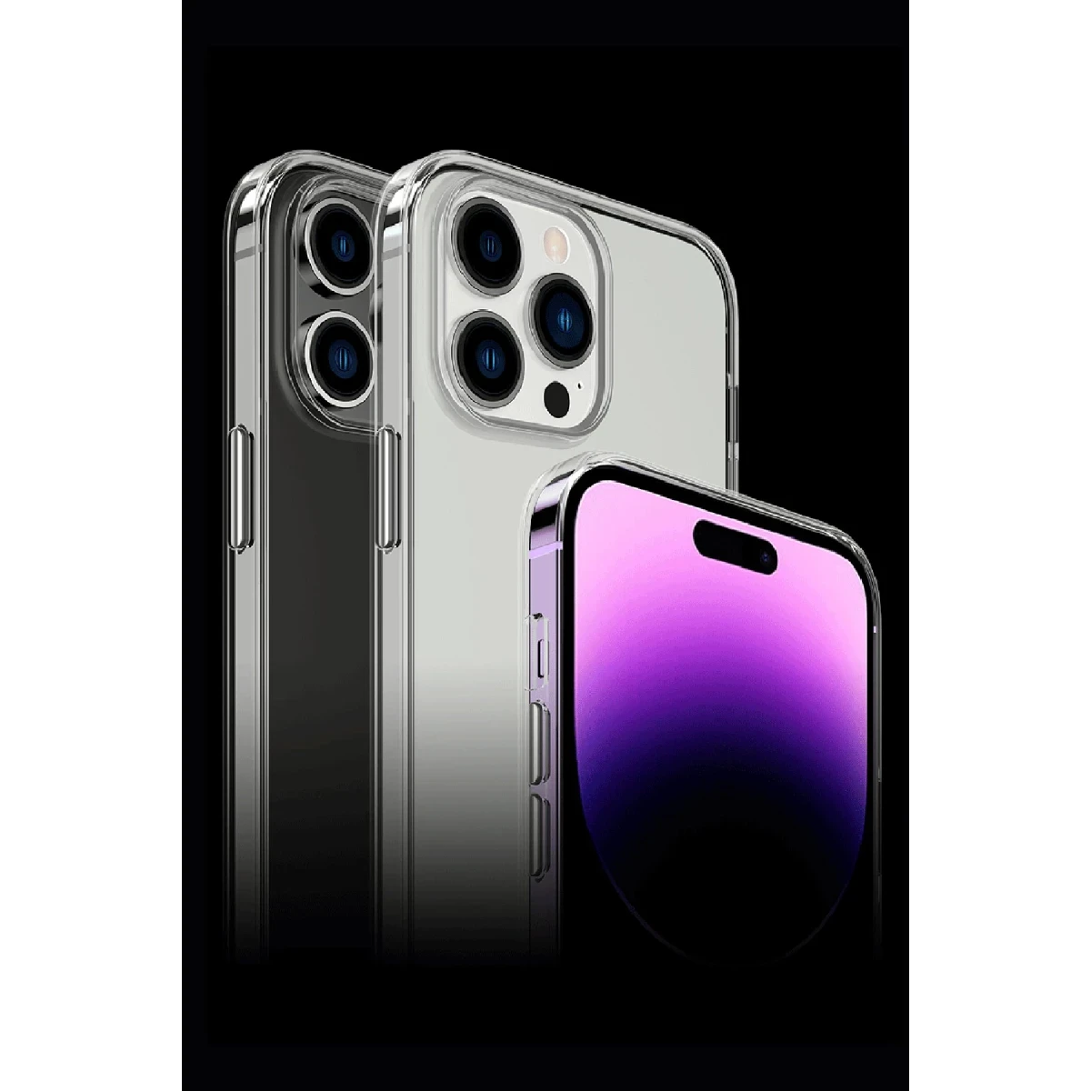 Newface Apple iPhone 14 Kılıf Tron Şeffaf Magsafe Kapak - Derin Mor — görsel 11