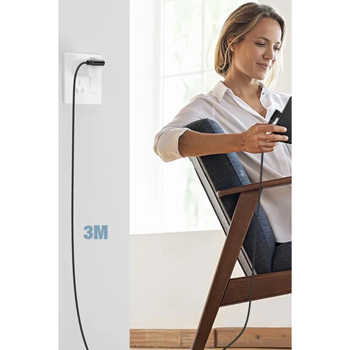 Newface USB to Lightning 3M 2.4A Kablo - Siyah — görsel 8