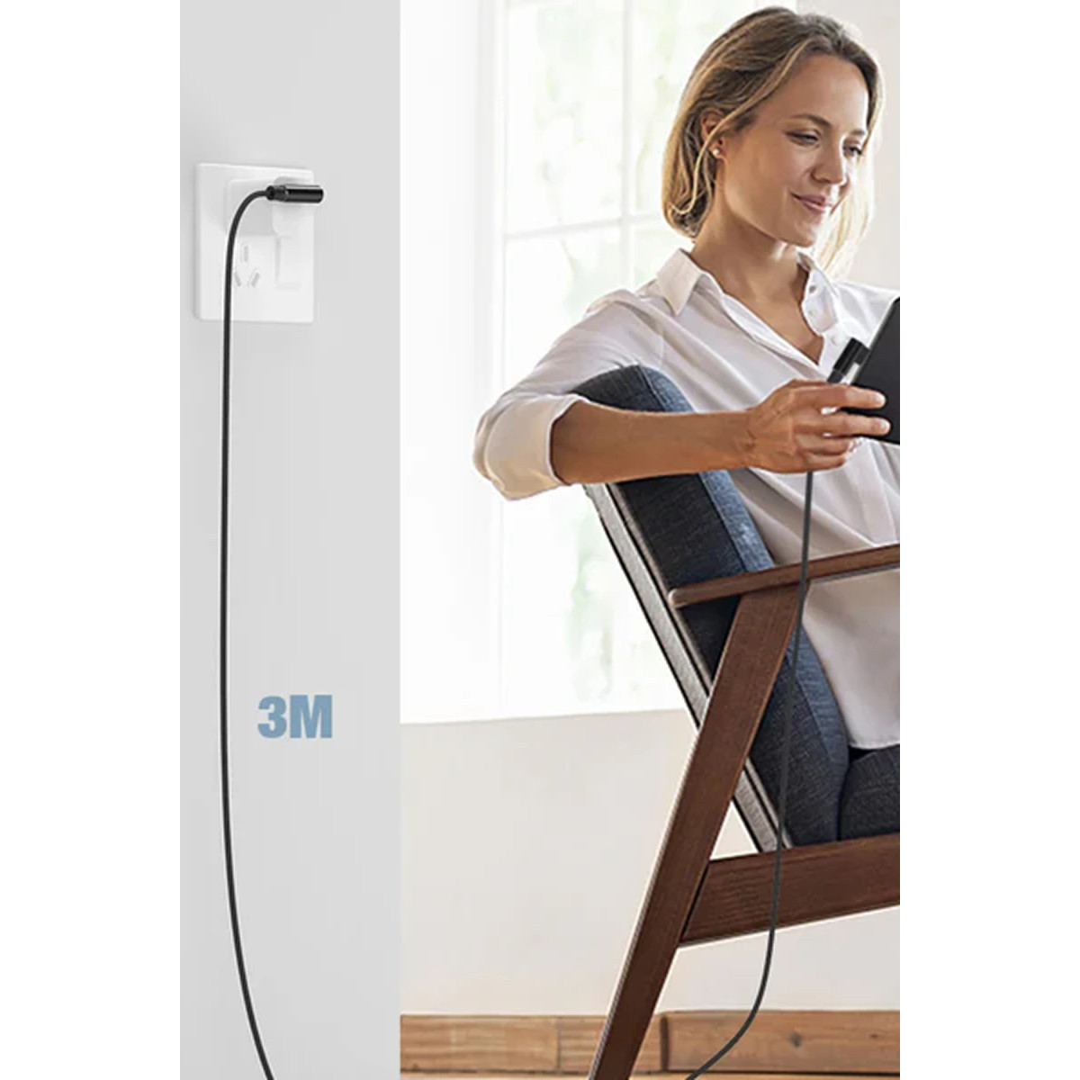Newface USB to Lightning 3M 2.4A Kablo - Siyah — görsel 12