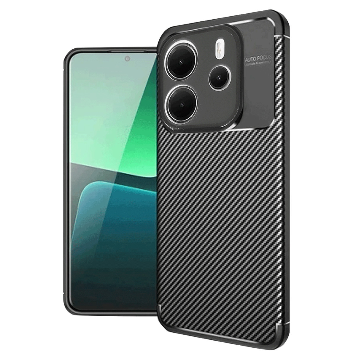 Newface Xiaomi Redmi Note 14 4G Kılıf Auto Focus Karbon Kapak - Siyah — görsel 7
