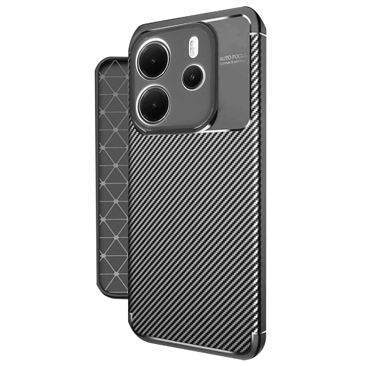Newface Xiaomi Redmi Note 14 4G Kılıf Auto Focus Karbon Kapak - Siyah — görsel 5
