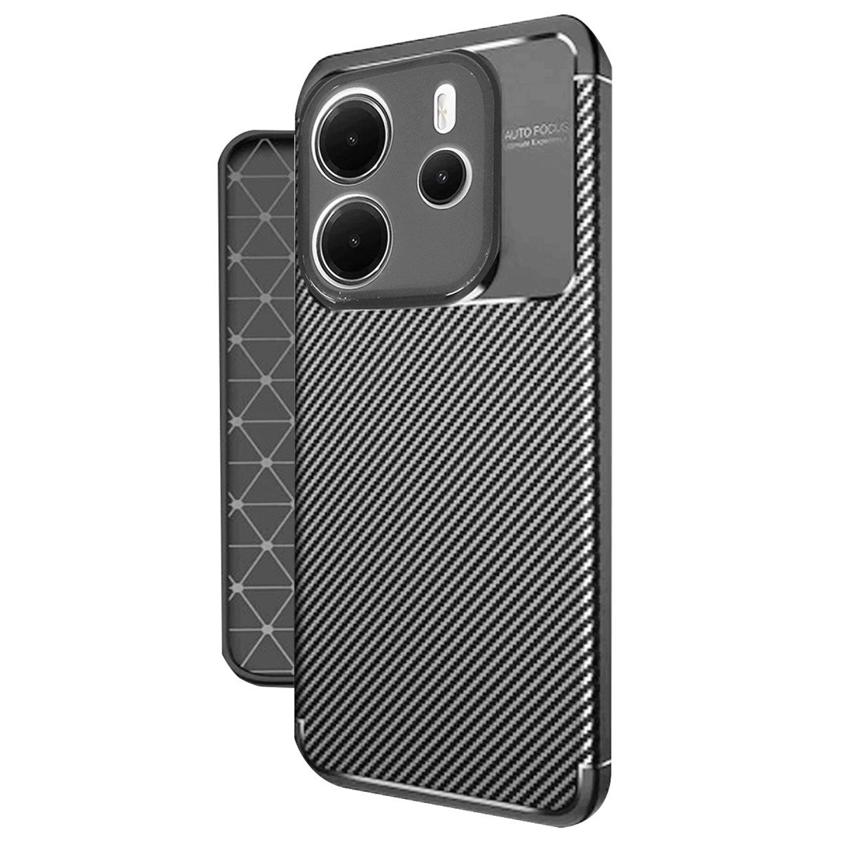 Newface Xiaomi Redmi Note 14 4G Kılıf Auto Focus Karbon Kapak - Siyah — görsel 8