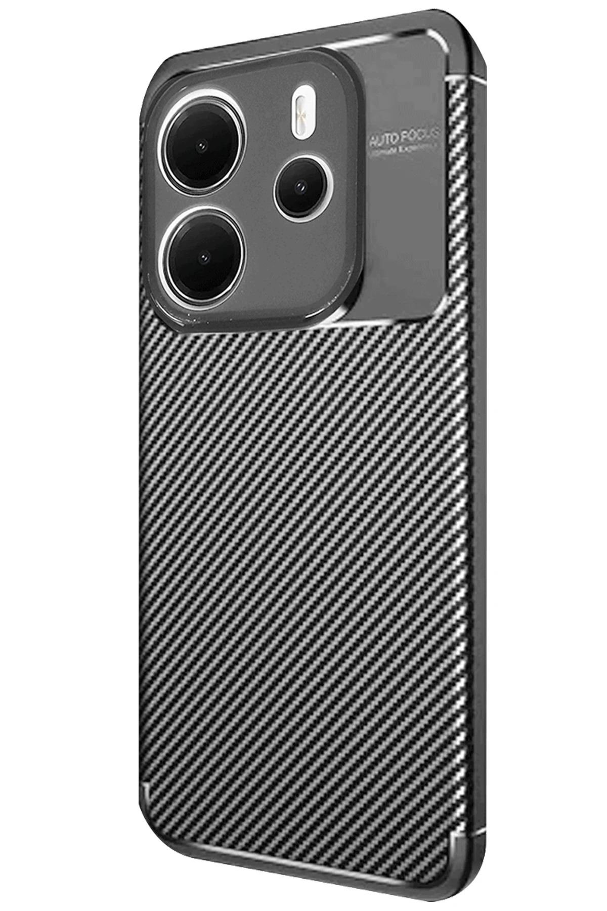 Newface Xiaomi Redmi Note 14 4G Kılıf Auto Focus Karbon Kapak - Siyah — görsel 3