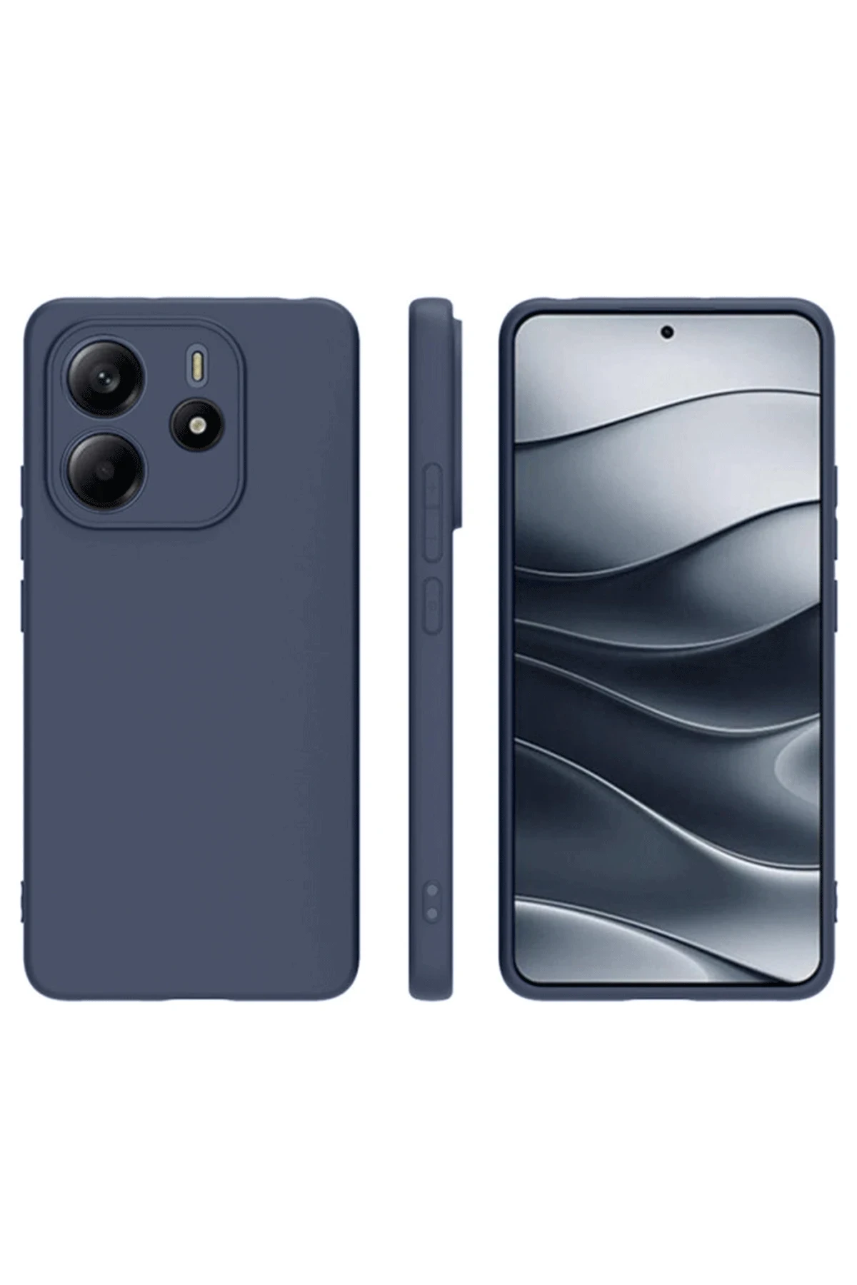 Newface Xiaomi Redmi Note 14 4G Kılıf First Silikon - Lacivert