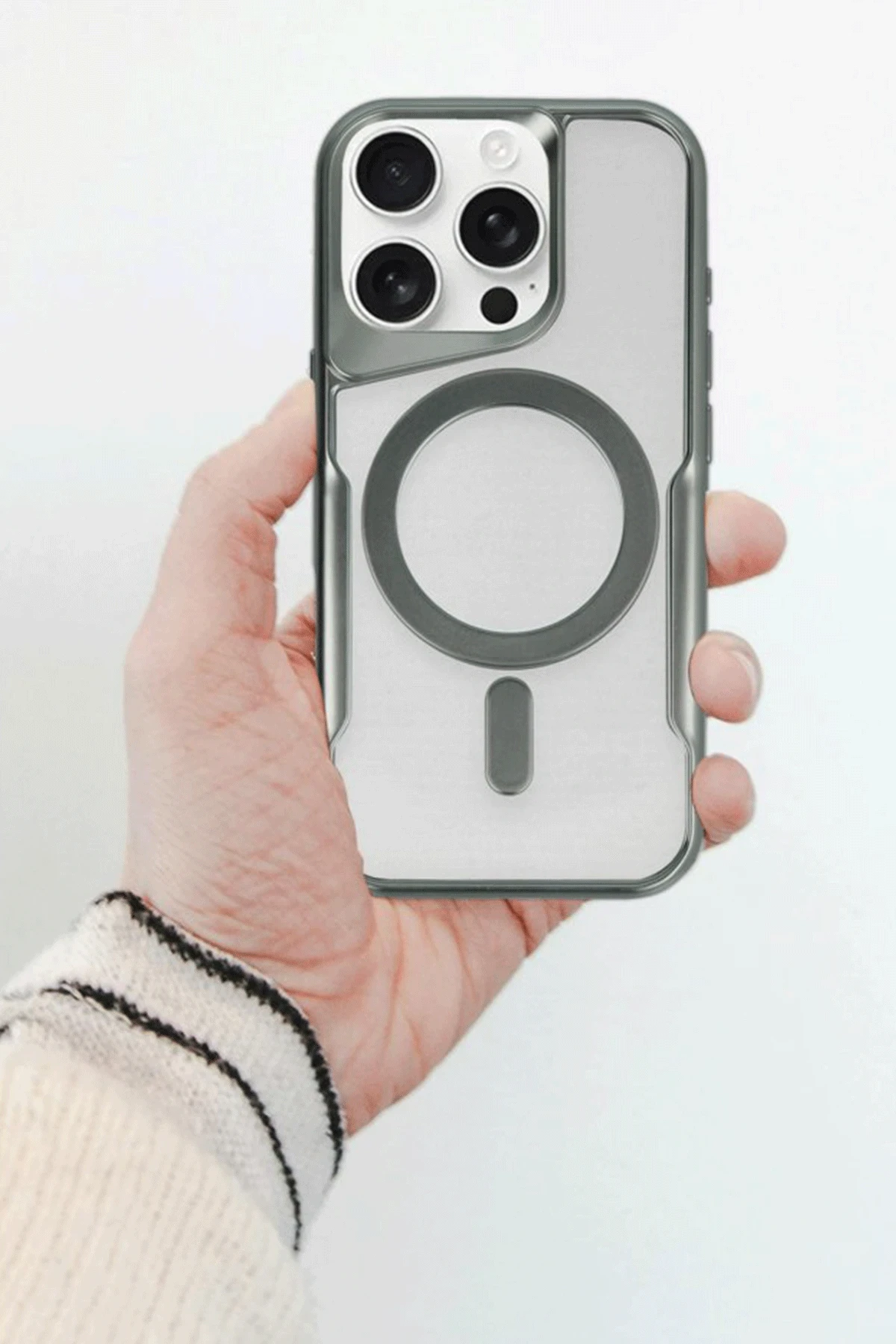 Newface iPhone 14 Pro Kılıf Boyi Magsafe Silikon Kapak - Siyah