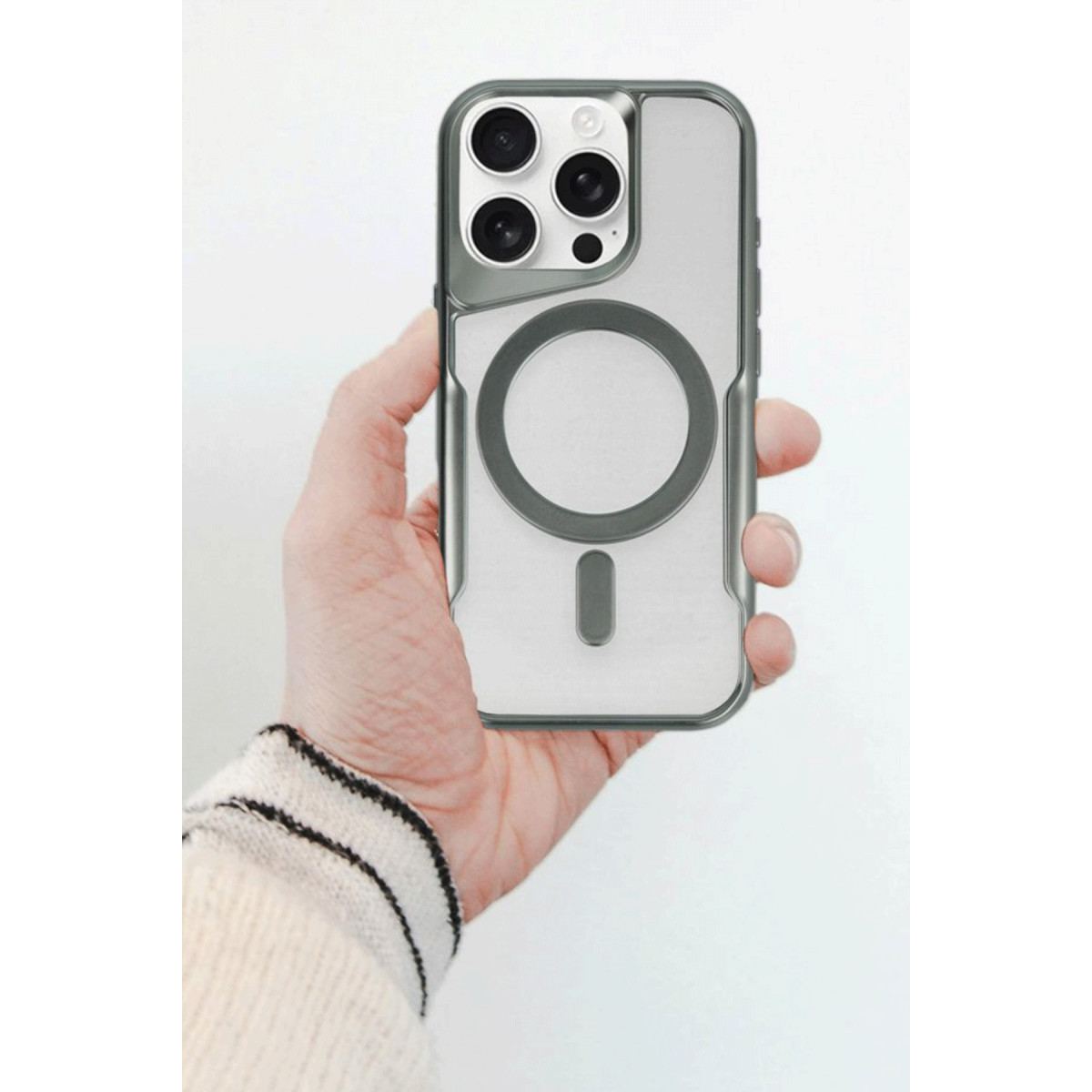 Newface Apple iPhone 14 Pro Kılıf Boyi Magsafe Silikon Kapak - Siyah — görsel 6