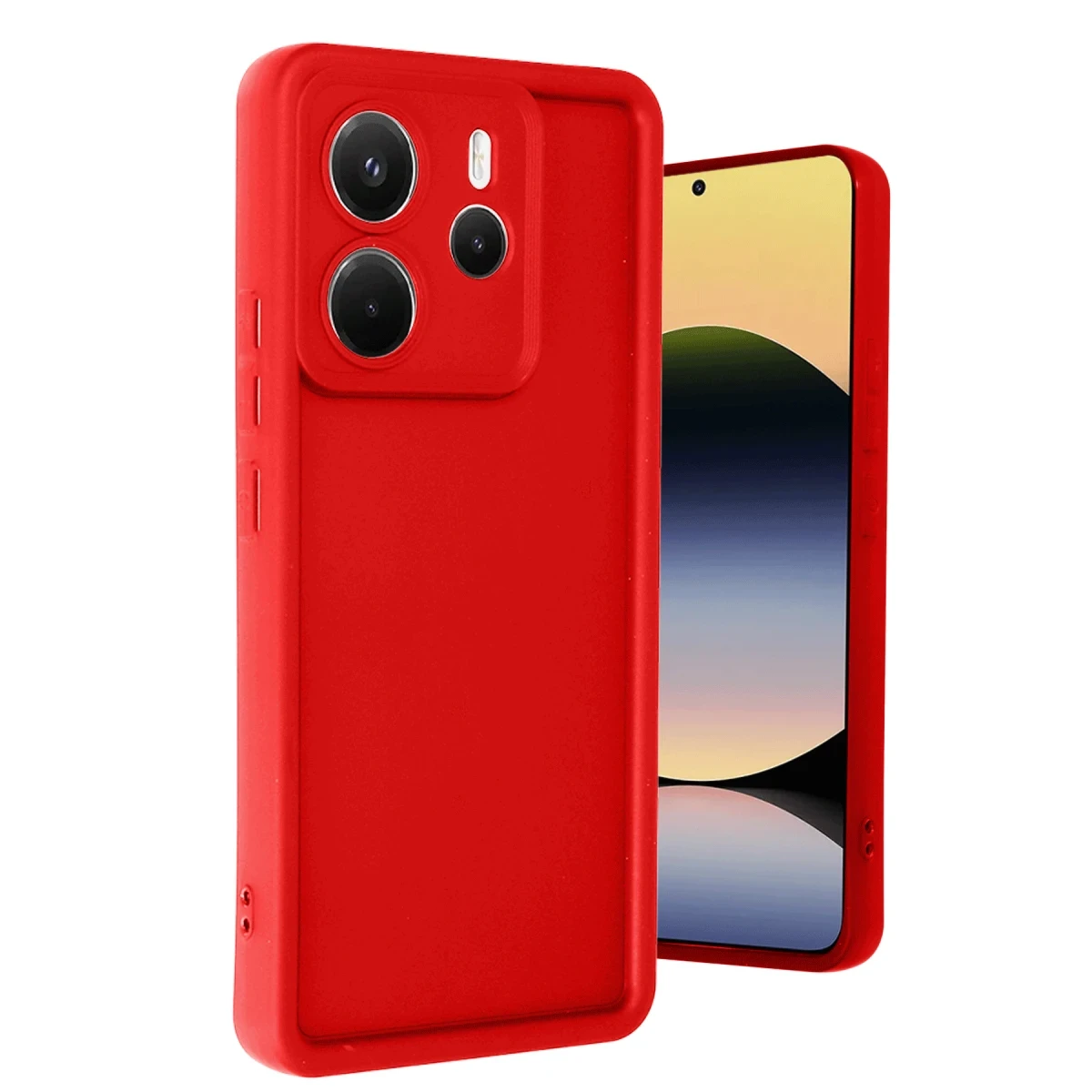Newface Xiaomi Redmi Note 14 4G Kılıf Viera Silikon - Kırmızı