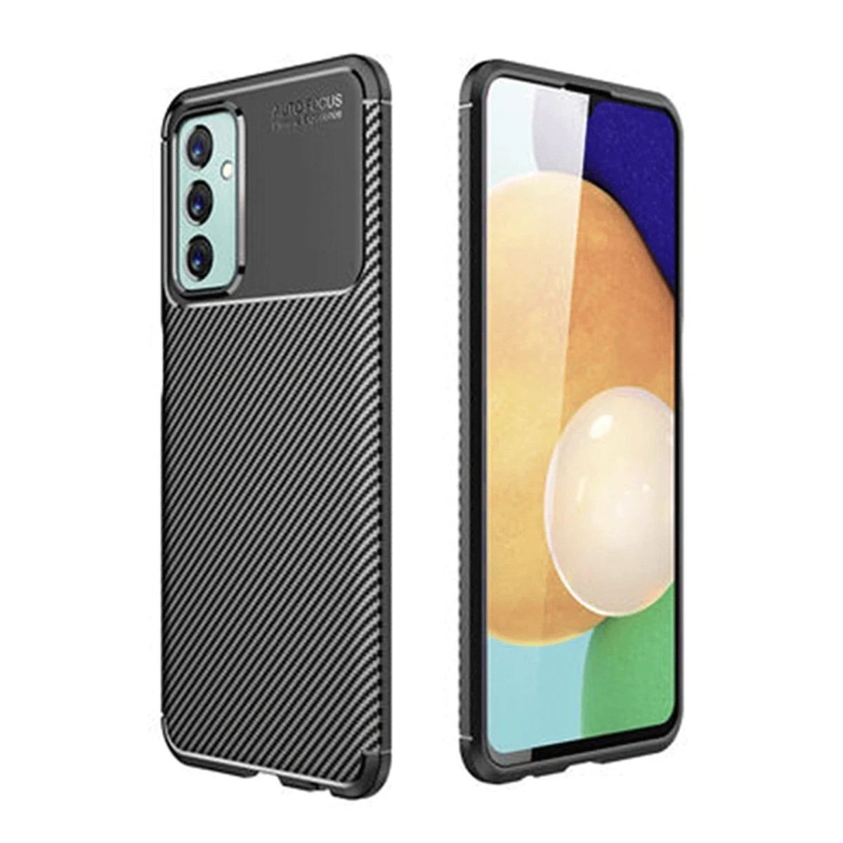 Newface Samsung Galaxy M23 Kılıf Auto Focus Karbon Kapak - Siyah — görsel 3