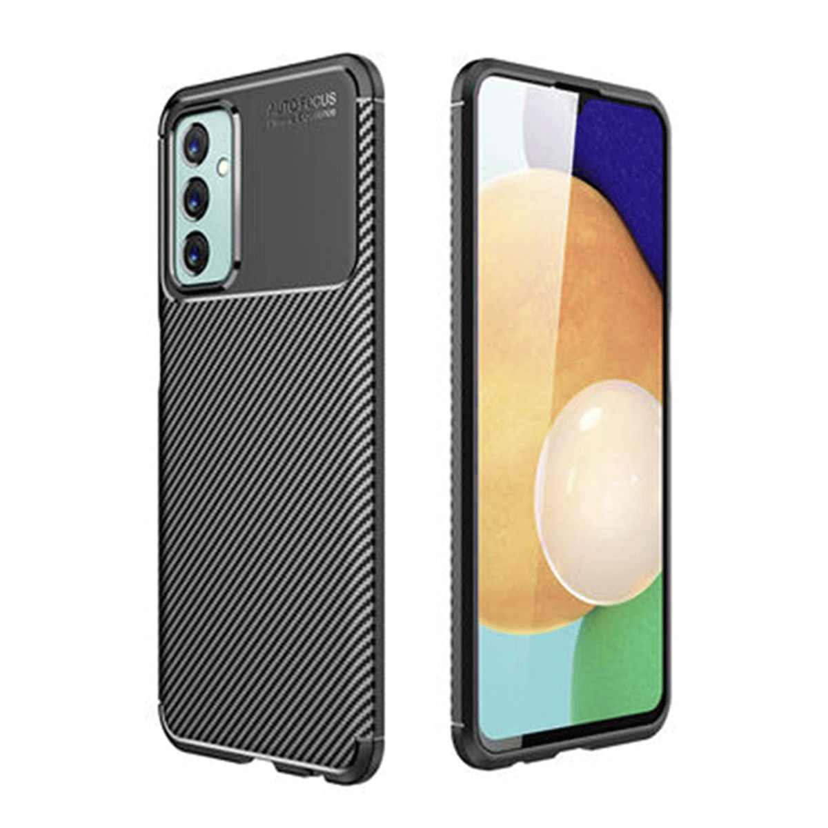 Newface Samsung Galaxy M23 Kılıf Auto Focus Karbon Kapak - Siyah — görsel 5