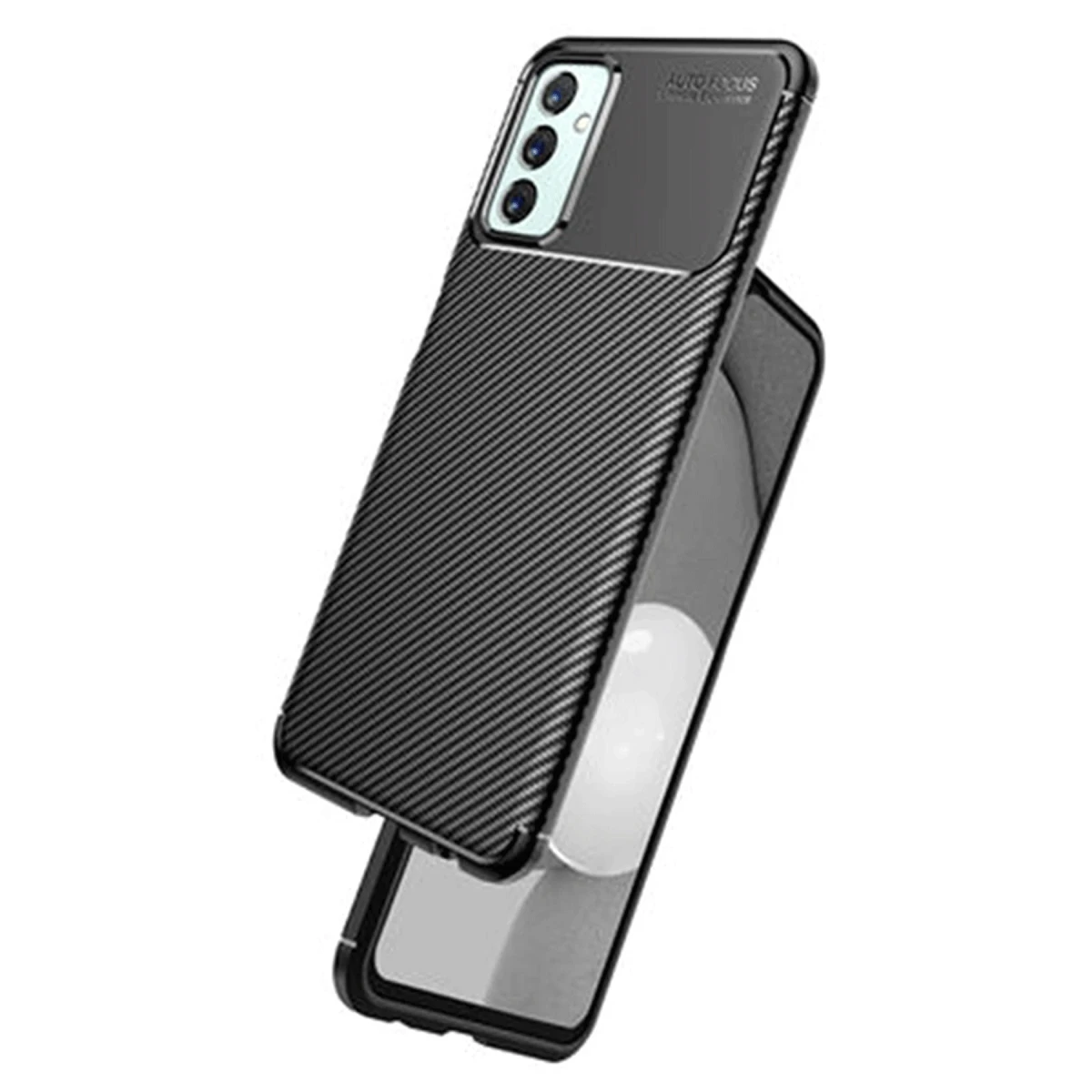 Newface Samsung Galaxy M23 Kılıf Auto Focus Karbon Kapak - Siyah — görsel 4