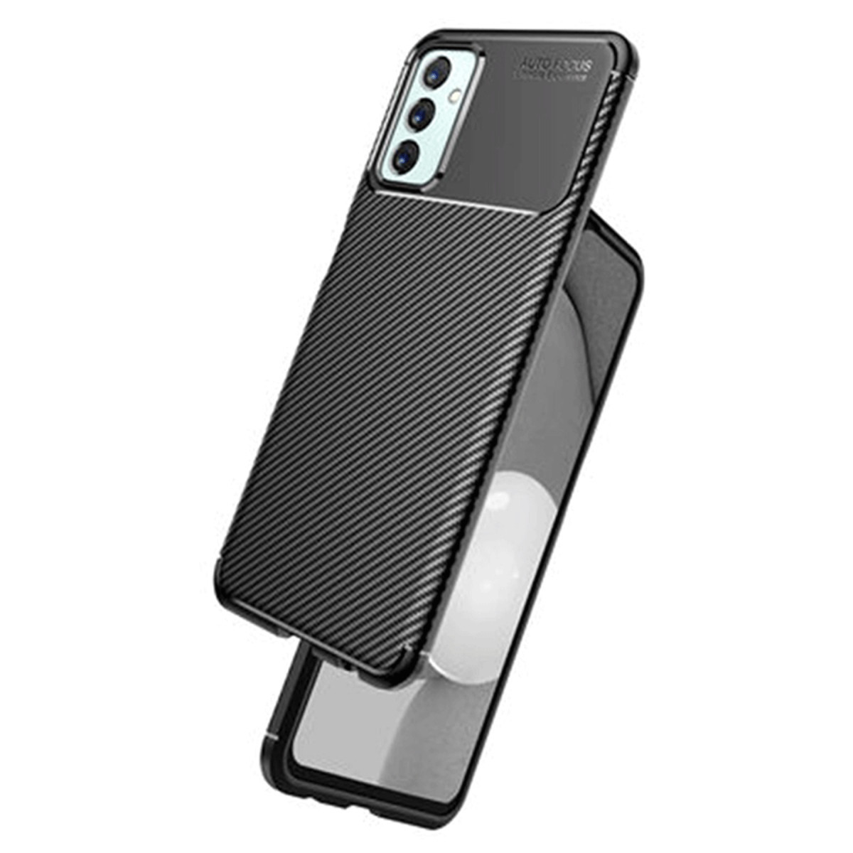 Newface Samsung Galaxy M23 Kılıf Auto Focus Karbon Kapak - Siyah — görsel 6