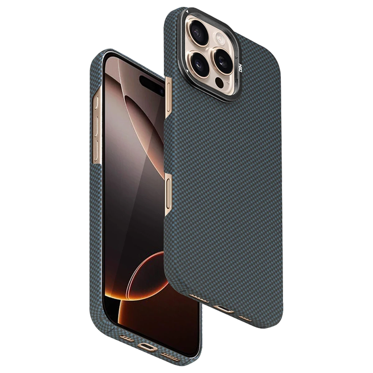 HDD Apple iPhone 16 Pro Blaze 1000D Kevlar Magsafe Kılıf - Mavi
