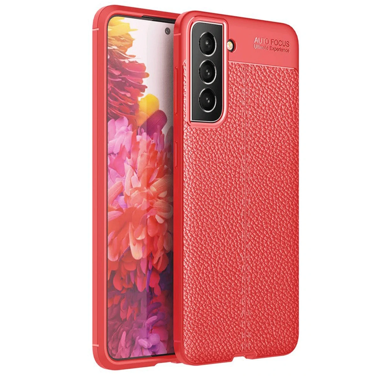 Newface Samsung Galaxy S21 FE Kılıf Auto Focus Kapak - Kırmızı — görsel 4