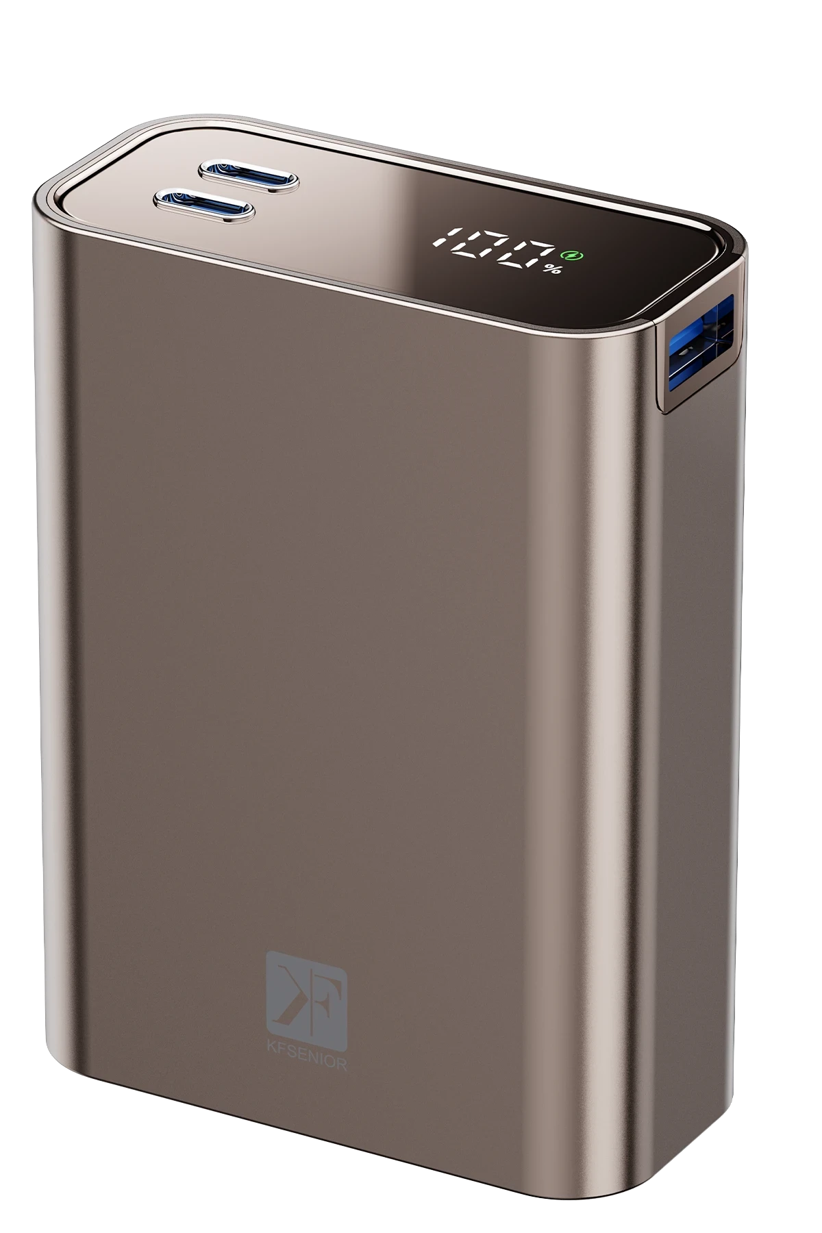 NEWFACE PW501 20.000 MAH DIJITAL GÖSTERGELI 2 ADET 45W TYPE-C VE 22.5W USB ÇIKIŞLI ŞARJ PD HIZLI ŞARJ POWERBANK - TITANYUM