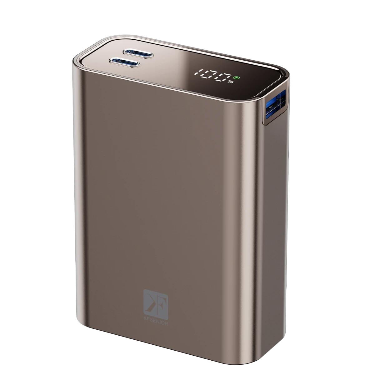 Newface PW501 20.000 mAh Dijital Göstergeli 2 Adet 45W Type-C ve 22.5W USB Çıkışlı Şarj PD Hızlı Şarj Powerbank - Titanyum