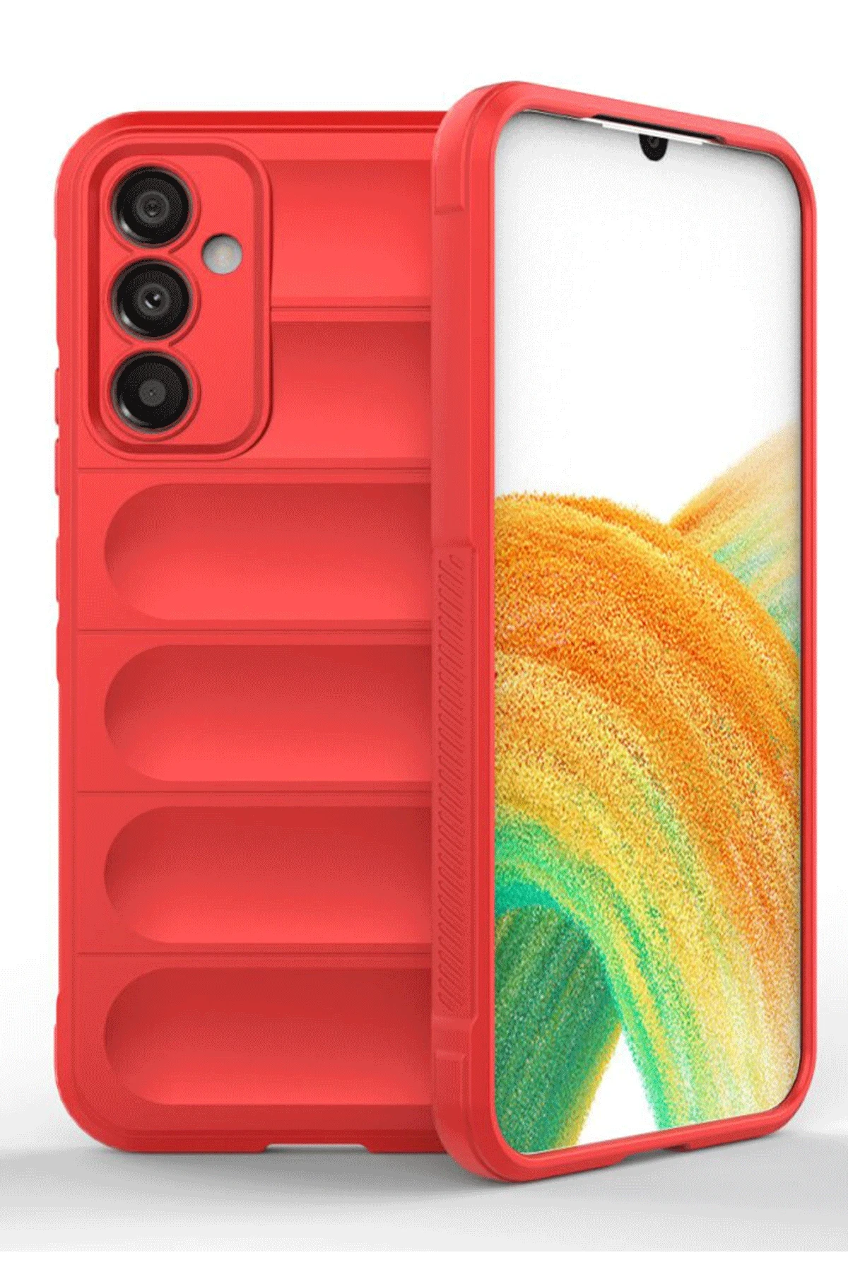 Newface Samsung A36 Kılıf Optimum Silikon - Kırmızı