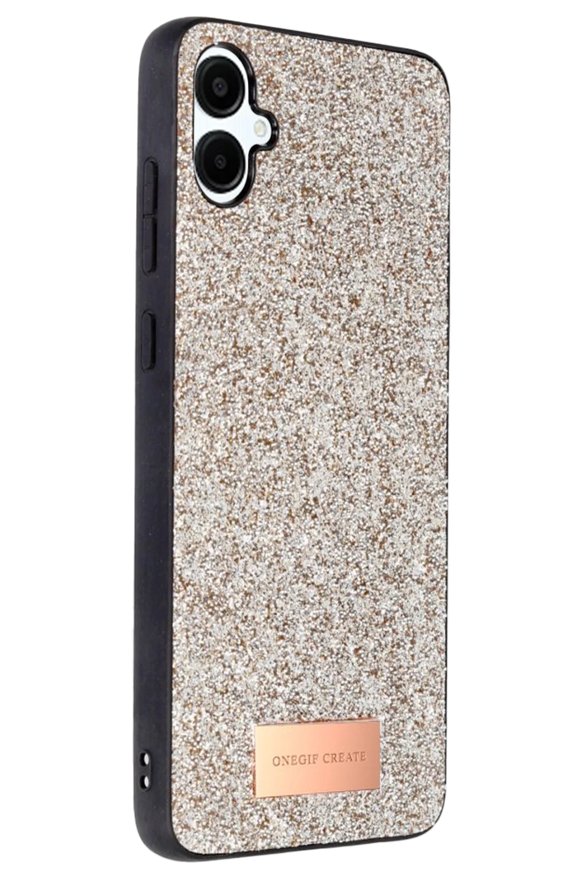 Onegif Samsung Galaxy A06 Bright Simli Kapak - Gold
