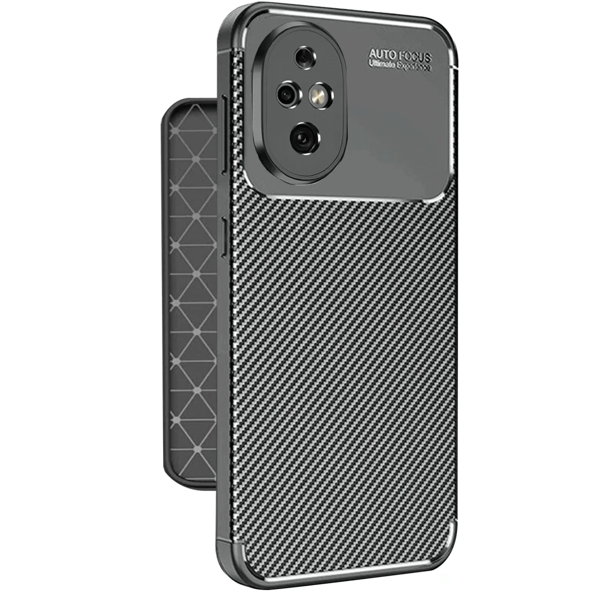 Newface Honor 200 Kılıf Auto Focus Karbon Kapak - Siyah — görsel 5