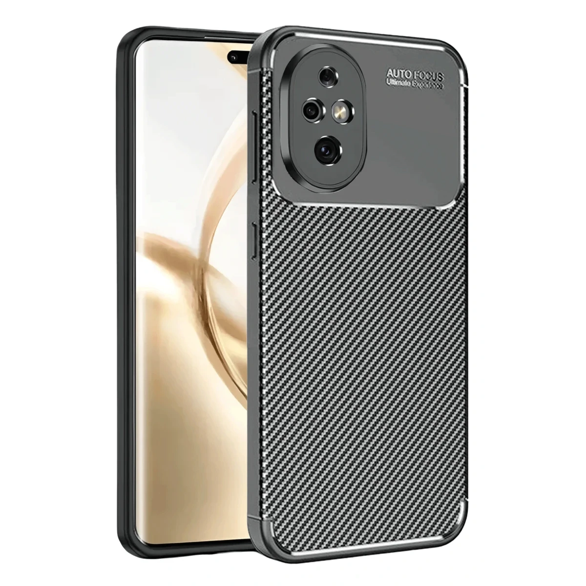 Newface Honor 200 Kılıf Auto Focus Karbon Kapak - Siyah — görsel 4