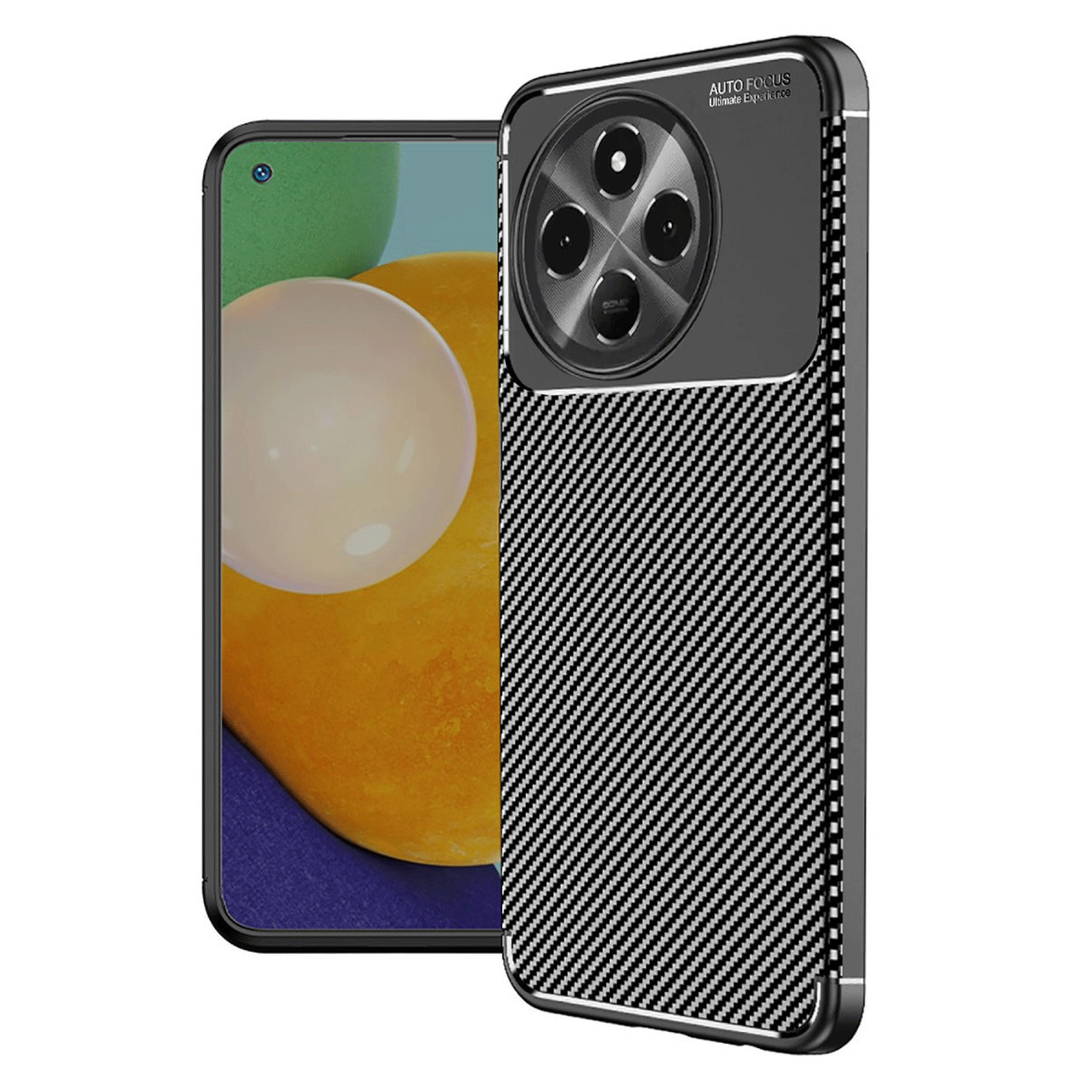 Newface Tecno Spark 30 Pro Kılıf Auto Focus Karbon Kapak - Siyah — görsel 5