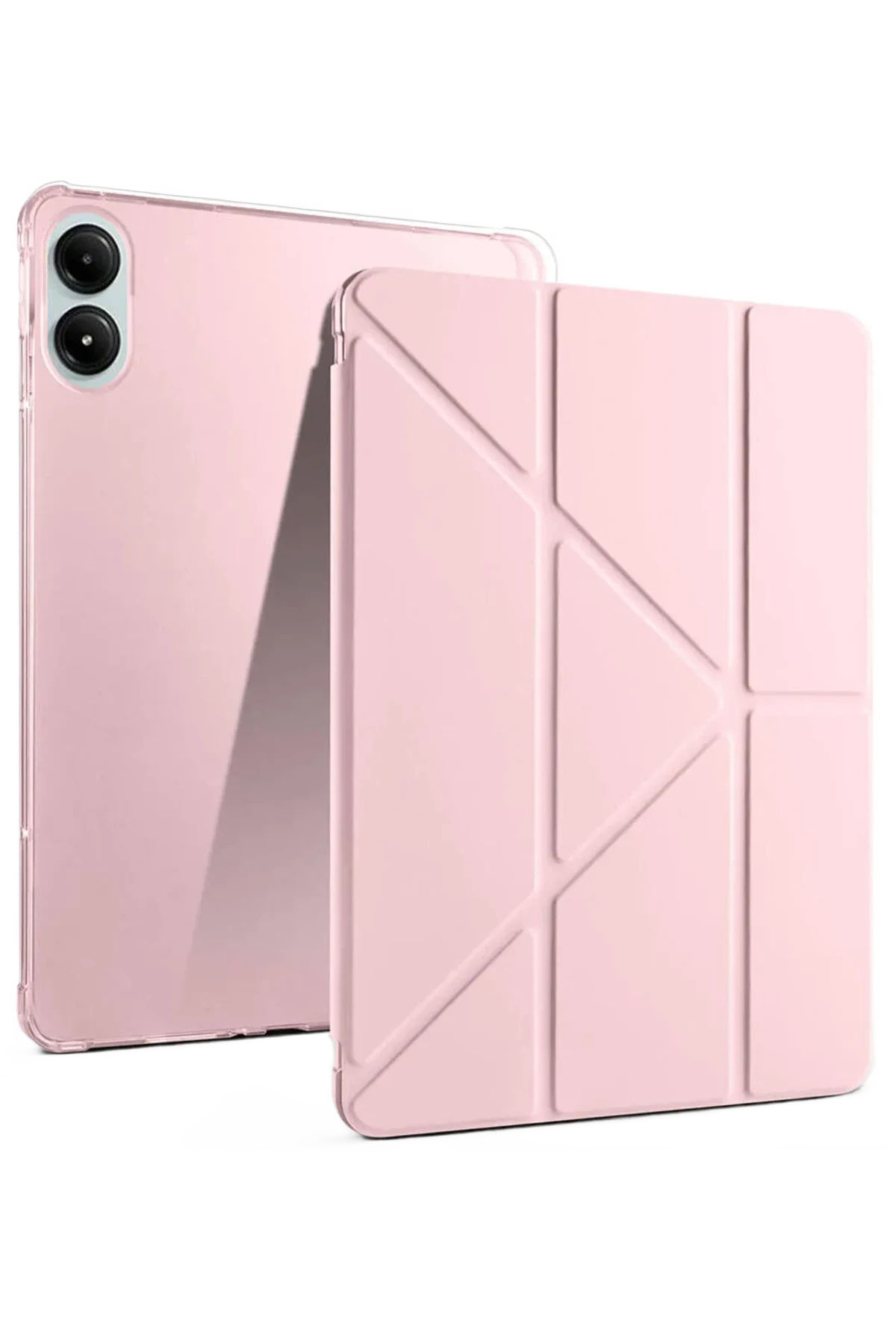 Newface Xiaomi Redmi Pad Pro 12.1 Kılıf Kalemlikli Mars Tablet Kılıfı - Rose Gold