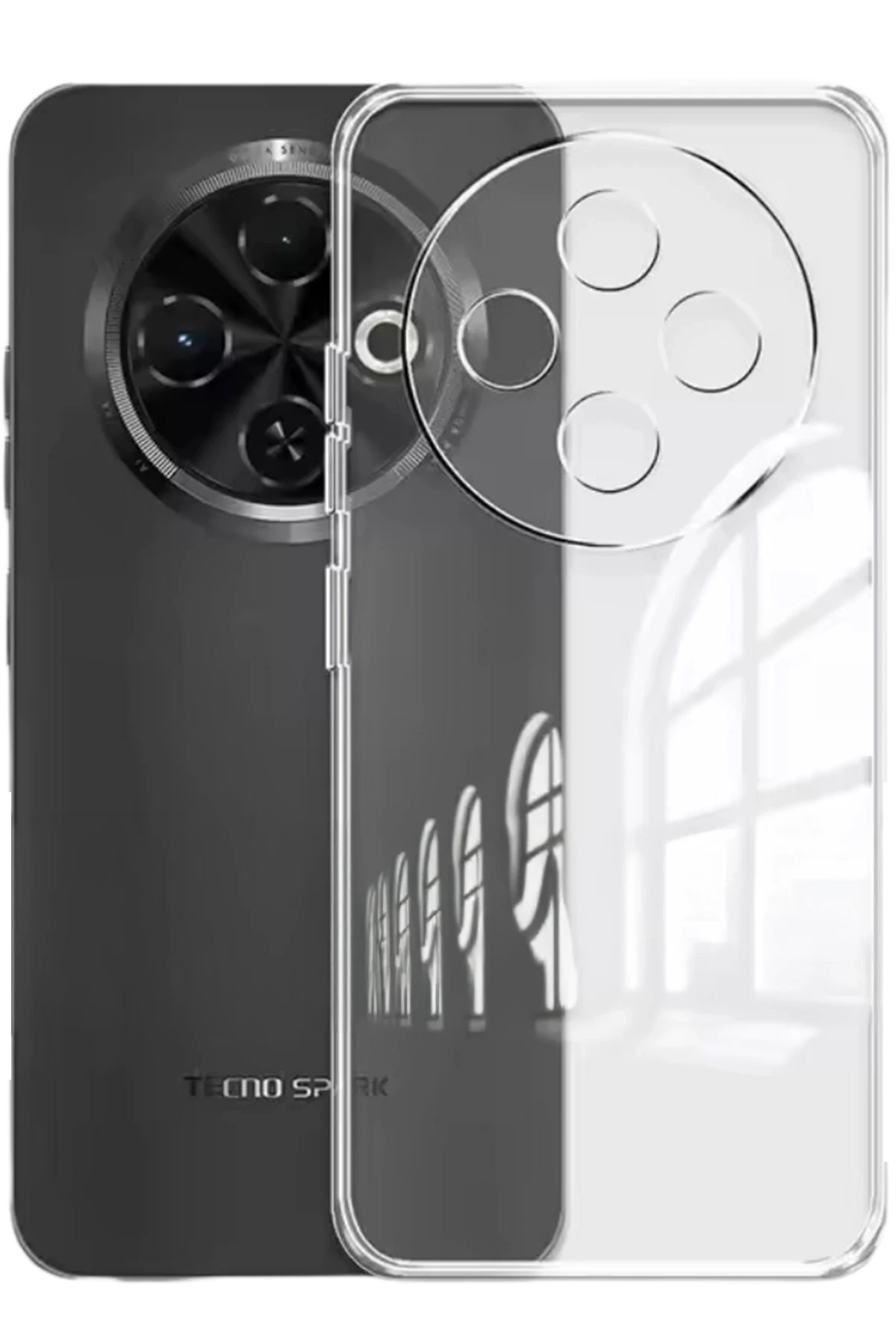 Newface Tecno Spark 30C Kılıf Lüx Şeffaf Silikon