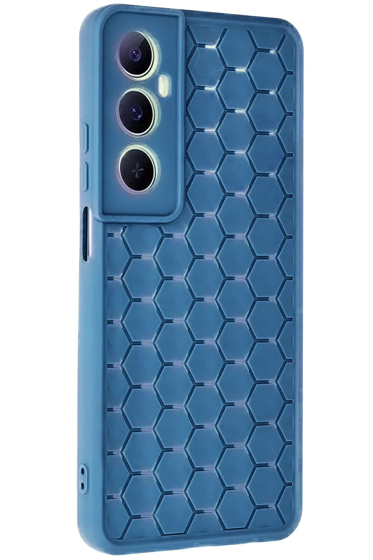 Newface Realme C65 Kılıf Petek Silikon Kapak - Mavi