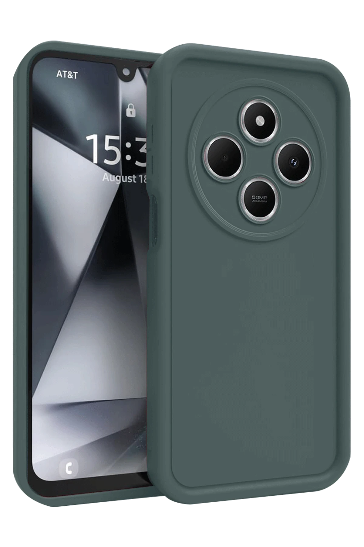 Newface Xiaomi Redmi 14C Kılıf Viera Silikon - Koyu Yeşil