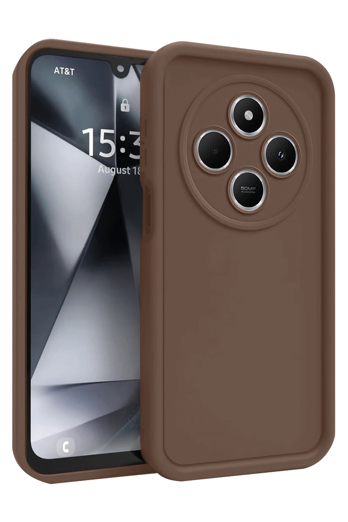 Newface Xiaomi Redmi 14C Kılıf Viera Silikon - Kahverengi