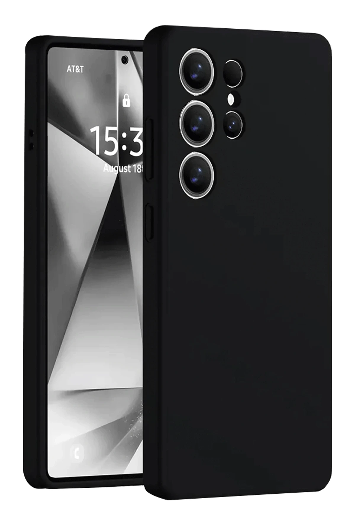 Newface Samsung Galaxy S25 Ultra Kılıf Nano içi Kadife Silikon - Siyah