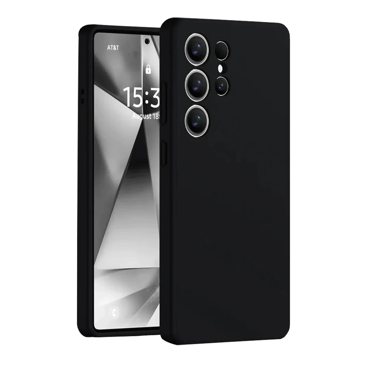 Newface Samsung Galaxy S25 Ultra Kılıf Nano içi Kadife Silikon - Siyah — görsel 4