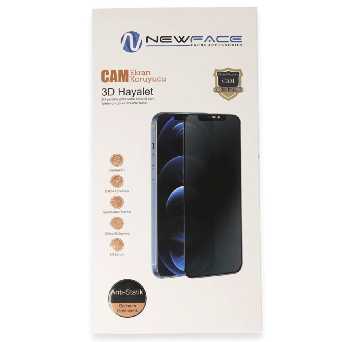 Newface Apple iPhone 14 Pro 3D Antistatik Hayalet Cam Ekran Koruyucu — görsel 6