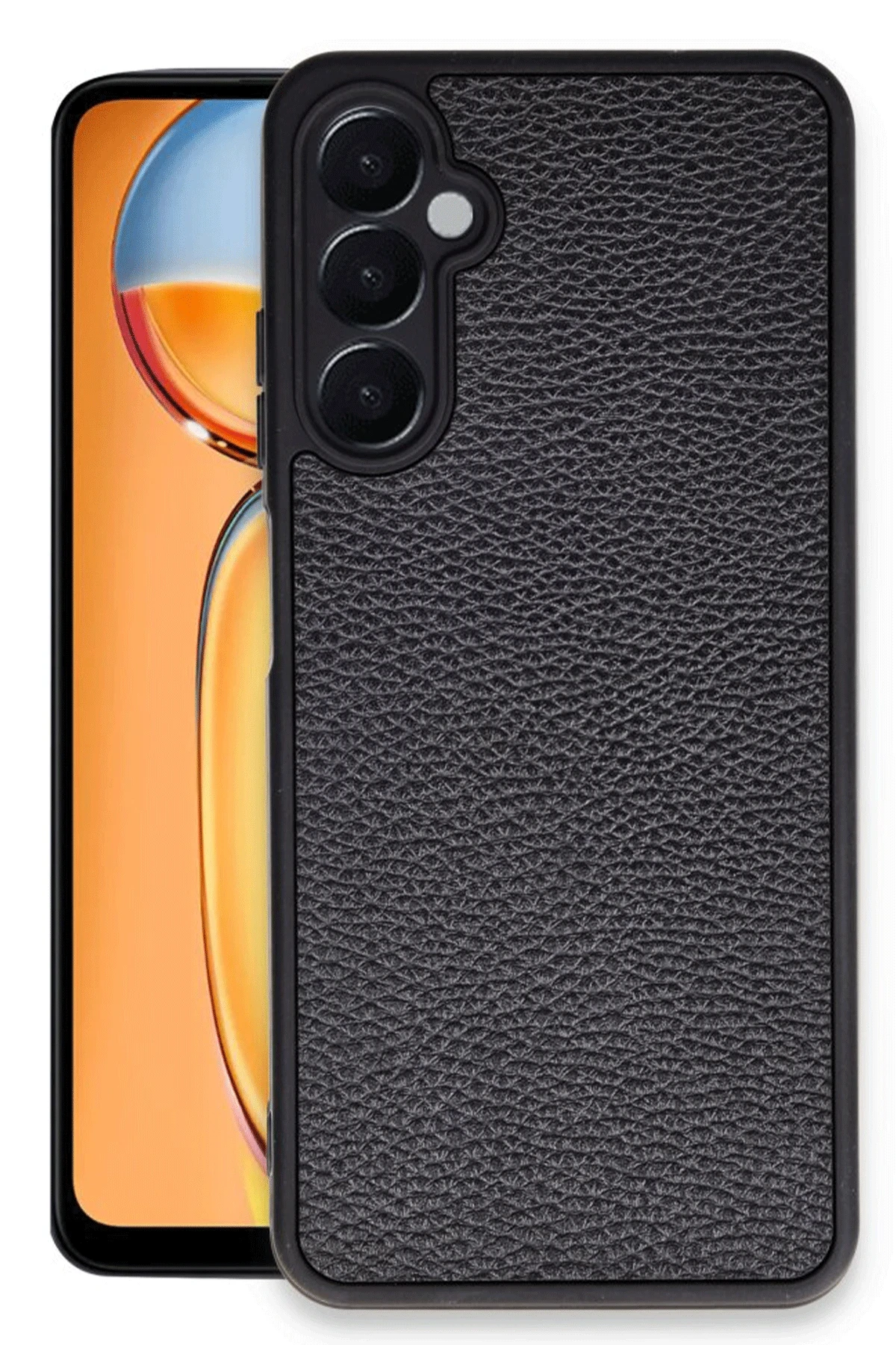 Newface Samsung Galaxy A36 Kılıf Aras Deri Kapak - Siyah