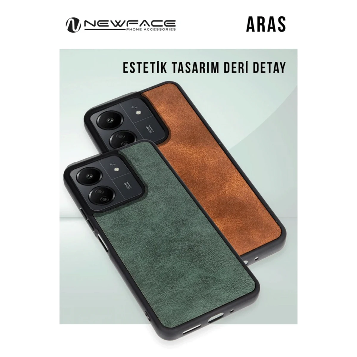 Newface Samsung Galaxy A36 Kılıf Aras Deri Kapak - Siyah — görsel 6