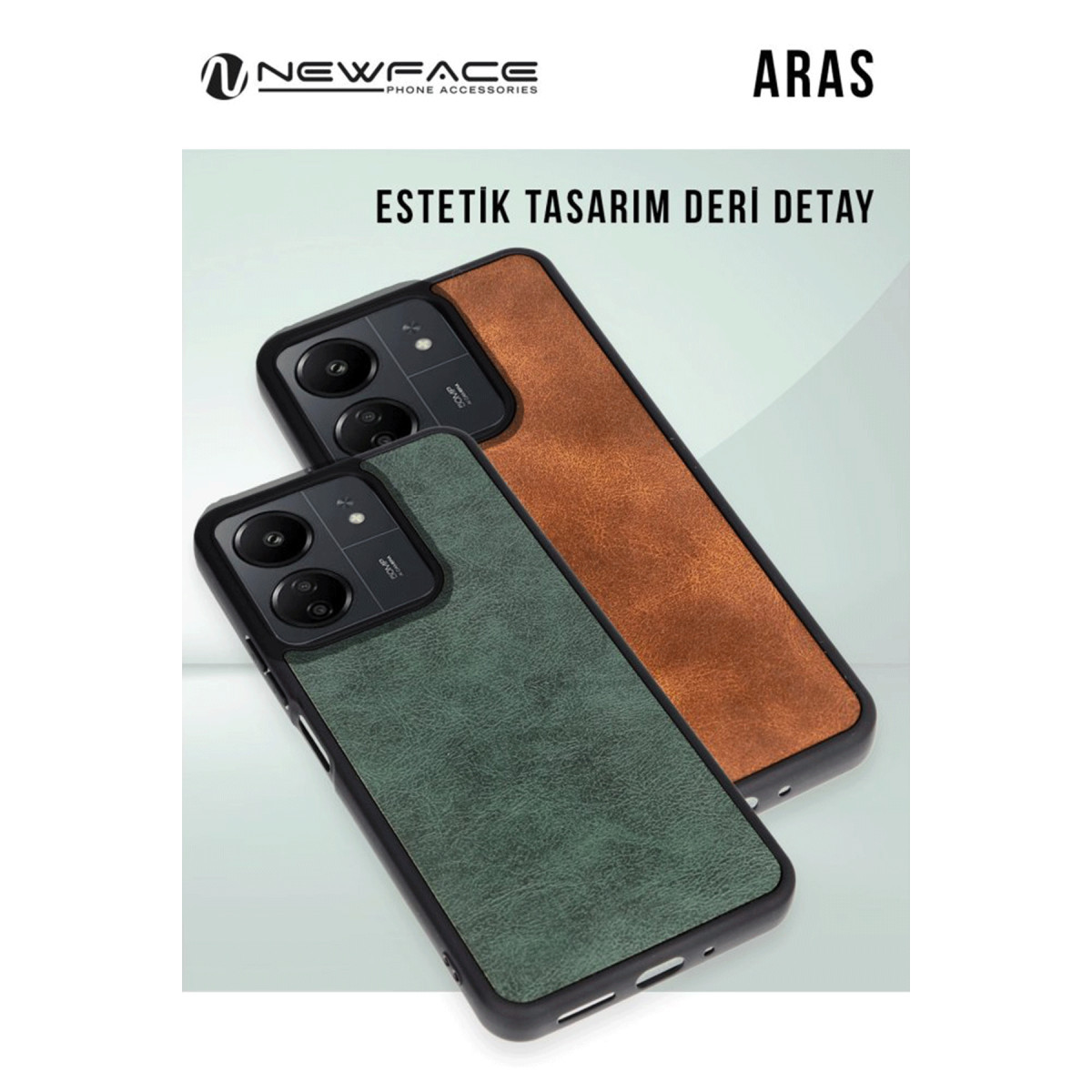 Newface Samsung Galaxy A36 Kılıf Aras Deri Kapak - Siyah — görsel 9